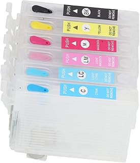 Compare Mingzhe 6 Colors Ink with Permanent Chip Replacement Refill Printer Accessories for Photos Documents T0791T0792T0793T0794T0795T0796 at KSA Price