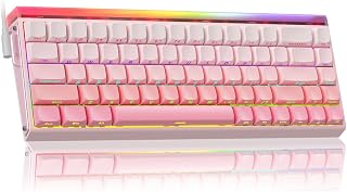 Compare AULA HERO 68 Mechanical Gaming Keyboard,Hall Effect Magnetic Switch,0.01mm Adjustable Actuation Rapid Trigger,8K Polling Rate,FiveLayer Padding,HotSwap,RGB,Side Print,60% Wired Keyboard Pink at KSA Price