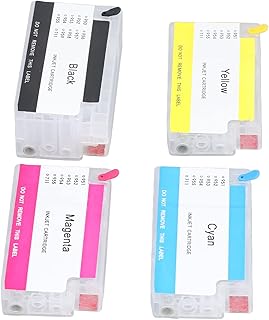 Compare Generic Refillable 4 Colors Ink with Permanent Chip for Clear Printing, Printer Accessories for Photos, Test Papers and Documents, PP Material #2 at KSA Price