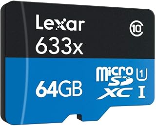 Compare Lexar HighPerformance 633x 64GB Micro SD Card, microSDXC UHSI Card wSD Adapter, Up to 100MBs Read, TF Card for Smartphones, Tablets, and Action Cameras LSDMI64GBBEU633A at KSA Price