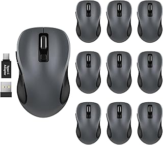 WisFox 2.4G Wireless Mouse for Laptop, Ergonomic…