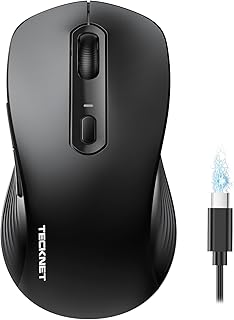 TECKNET Wireless Mouse, Silent Bluetooth Mouse for…