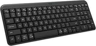 Compare Logitech K250 Bluetooth Keyboard with Numpad, Easy Connectivity, Compact Wireless Keyboard Made with Recycled Plastic, SpillResistant, Comfortable Keys  WindowsMacOS  Graphite at KSA Price
