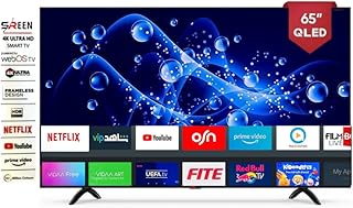 Compare Sreen 65 Inch 4K QLED Smart TV, WebOS, HDMI, USB, Frameless Monitor, Black  SRET65S4KWQ1 at KSA Price