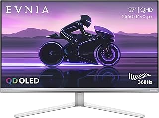 Compare PHILIPS Evnia 27M2N8500 QD OLED Gaming Monitor, QHD 2560 x 1440, 360Hz, 0.03ms Response time, Ambiglow, USB Hub, Height Adjustable, 4Year Advance Replacement, Xbox PS5 Switch Compatible at KSA Price