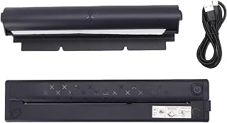 Compare Inkless Printer, Small Portable Inkless Printer with Holder, Wireless Thermal Printer, Supported, with 8.5 x 11 Inch Stationery, Wireless and TypeC Connector Black at KSA Price