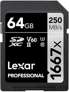 Compare Lexar 64GB Professional 1667x SDXC Memory Card, UHSII, C10, U3, V60, FullHD & 4K Video, Up To 250MBs Read, for Professional Photographer, Videographer, Enthusiast LSD64GCBNA1667 at KSA Price