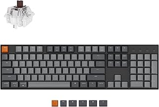 Compare Keychron K10 Full Size 104 Keys Bluetooth Wireless Mechanical Gaming Keyboard for Mac Windows K Pro Brown Switch, MultitaskingWhite LED BacklightUSB C Wired Computer Keyboard at KSA Price