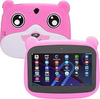 Compare 7 inch Children's Tablet, Cartoon Bear shaped Tablet, IPS Hd Display, 2G Ram 32G Rom, 5g Wifi Dual band, 5000 Mah Battery Can Last 4 to 8 Hours, Suitable for Children's Reading, Learning, GamesPink at KSA Price