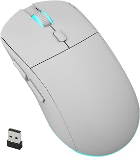 Compare Fawoonu 2.4G Wireless Mice Quiet Computer Mice for Laptop Desktop Computer Portable USB Cordless Gaming Mice with 7 Colorful Backlits at KSA Price