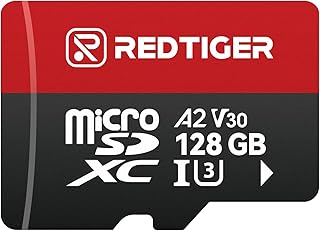 Compare REDTIGER High Speed 128GB Micro SD Card with Adapter, microSDXC UHSI Class 10, U3, V30 A1, Support for Dash Cam and 4K Video Recording at KSA Price