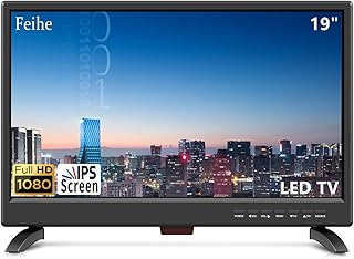 Compare 19 Inch LED Widescreen TV with Digital ATSC Tuners HDMIVGARCAUSB, 19 Inch Flat Screen TV wBuilt in Dual Speakers for Kitchen and RV CamperNo Smart Telesivion at KSA Price