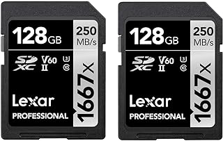 Lexar Professional 1667x SD Card 128GB 2-Pack,…