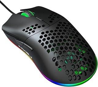 Compare Morelian J900 USB Wired Gaming Mouse RGB Gaming Mouse with Six Adjustable DPI Ergonomic Design for Desktop Laptop Black at KSA Price