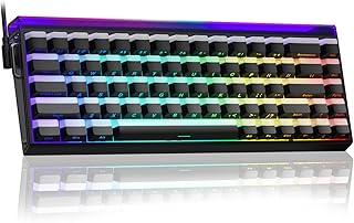 Compare AULA Hero 68 HE 60% Gaming Keyboard Wired, Hall Effect Magnetic Switch Keyboard with 8K Hz Polling Rate, Side Printed PBT Keycaps, RGB Backlit Light Box, Customizable Web Software for PCMac Gamers at KSA Price