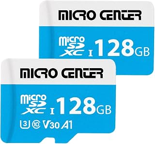 Compare Micro Center 128GB microSDXC Card 2 Pack, NintendoSwitch Compatible Flash Memory Card, UHSI C10 U3 V30 4K UHD Video A1 RW Speed up to 9060 MBs Micro SD Card with Adapter 128GB x 2 at KSA Price