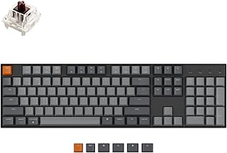 Compare Keychron K10 Full Size Layout Bluetooth WirelessUSB Wired Mechanical Gaming Keyboard for Mac with Gateron G Pro Brown SwitchMultitaskingRGB Backlight 104 Keys Computer Keyboard for Windows Laptop at KSA Price
