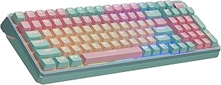 Compare Cooler Master MK770 Macaron Wireless Mechanical RGB Gaming Keyboard, Kailh Box V2 Click White Switches, Gasket Structure, HotSwappable, Bluetooth|2.4GHz, Tactile 3Way Dial, QWERTY MK770MCKW1US at KSA Price