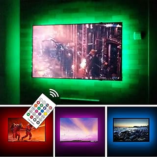Compare LED Strip Lights for 8595 inches TVUSB Powered TV Backlight Lights Kit with RF Remote Cover All 44 Sides Behind TV Lights Movies Game Decor Mood Lighting at KSA Price