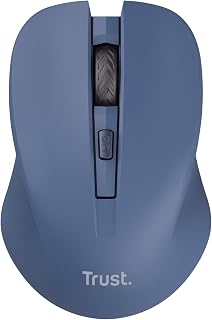 Compare Trust Mydo Silent Wireless Mouse, 82% Recycled Plastics, 10001800 DPI, Storable USB Receiver, RF 2.4GHz, For Left and Right Hand Users, Quiet Optical Computer Mouse for PC, Laptop, Mac  Blue at KSA Price