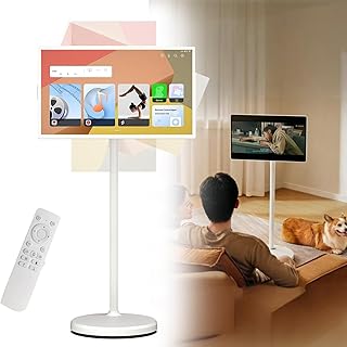 Compare 27Inch Touchscreen Smart Tv | Portable Monitor With Wheels And Remote Control, Smart Rotating Display, Supports Wireless Projection, Suitable For Home, Office, And Outdoor Use 8+128GB at KSA Price