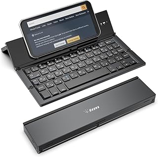 Compare Geyes Bluetooth Keyboard Foldable, Portable Folding Wireless Keyboard with Portable Pocket Size, Aluminum Alloy Housing for iPhone,iPad, Tablet,Laptops and Smartphones Black at KSA Price