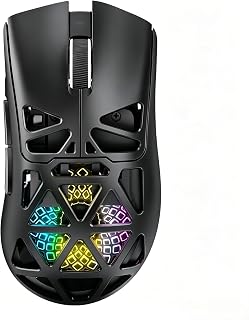 Compare G11 Lightweight Wireless Gaming Mouse for FPS & Competitive Gaming, TriMode Bluetooth 5.12.4GHzUSBC, 22000 DPI RGB Mouse with Programmable Buttons for PC, Laptop & Mac Black at KSA Price