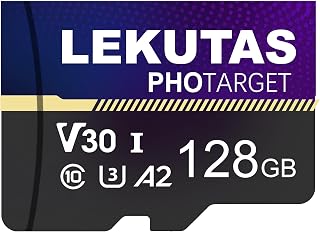 Compare 128GB Micro SD Card, microSDXC UHSI Flash Memory Card TF Cards, High Speed 80MBs, C10, U3, A2, V30, for Full HD, 4K UHD Video Recording at KSA Price