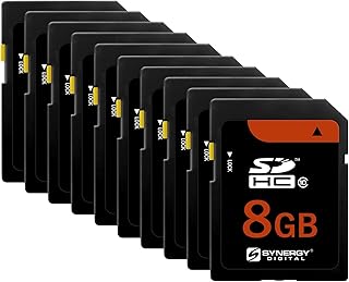 Compare Synergy Digital 8GB Secure Digital SDHC UHSI Memory Cards, Compatible with Kodak EASYSHARE C603 Digital Camera  Class 10, U1, 20MBs, 300 Series  Pack of 10 at KSA Price