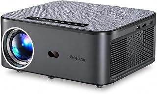 Compare XElectron iProjector 1 Plus Smart Projector with Electric Focus & Auto Keystone | Native 1080P Full HD, 4K Support, Android 12, WiFi 6, Bluetooth 5.4, HDMI ARC, 20000 Lumens, 2GB+32GB, Home & Office at KSA Price