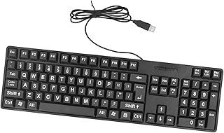 Alomejor Large Print Computer Keyboard, USB Connectivity…