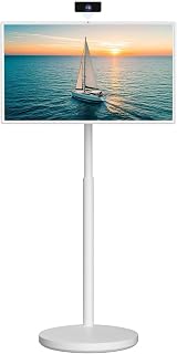 32 in Portable Smart TV on Wheels 32in-4+64G-white