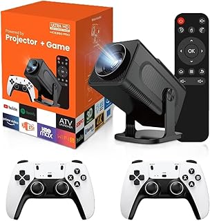Compare HCS350 Pro Android 11 Gaming Projector 64GB TF Card Dual Wireless Game Controller WiFi 1920 * 1080P Portable Projector Home Theater Black at KSA Price