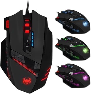 zelotes Gaming Mouse, 12 Programmable Buttons RGB…