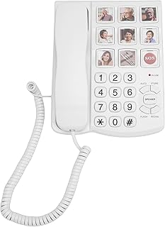 Compare Generic Big Buttons Phone, 9 Large Buttons with Picture Change Function, Adjustable Ringer and Receiver Volume Device with Bright LED Caller Indicator & 10 Set Dual Key Memory, Ideal for at KSA Price