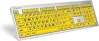 Compare Logickeyboard LargePrint Black on Yellow  Mac Advance Line Keyboard compatible with Mac Os X v10 or later  Part: LKBULPRNTBYAM89US at KSA Price