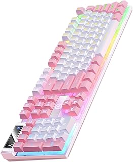Mechanical Keyboard 104 Keys Full Size Wired Gaming…