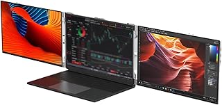 Compare 14 Inch Triple Portable Monitor 1920 x 1200 for Laptop Extender Display Foldable Dual IPS Screen with Bracket,14″ at KSA Price