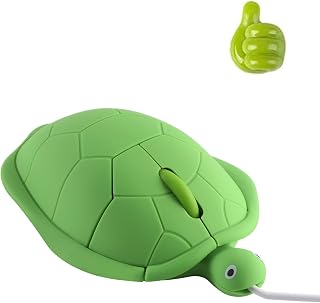 Compare Wired Cute Turtle Shaped Animal Mouse, Silent Click Computer Corded With Random Color Cord Holder for Kids, Gaming, Laptop, Notebook, MacBook  Green at KSA Price