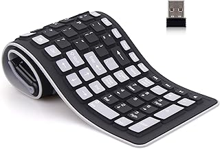KASTWAVE Wireless Silicone Keyboard, 2.4GHz Wireless,…