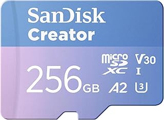 Compare SanDisk 256GB Creator microS Card UHSI with Adapter Up to 190MBs read speeds Up to 130MBs Write Speed  SDSQXAV256GIN6MS at KSA Price