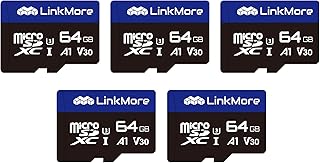 LinkMore 64GB (5 Pack) MicroSD Memory Card XV13,…