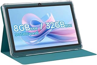 Compare Android 15.0 Tablet 7",RAM 8GB3+5Expand+32GB ROM Tablets, Dual Camera,1024 x 600 IPS Display Screen,1TB Expand, Tablet with Case, Navy Blue at KSA Price