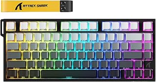 Compare ATTACK SHARK R82HE Rapid Trigger Wired Mechanical Gaming Keyboard TKL NKRO RGB with 8K Polling,0.005mm Accuracy,256K Scan Rate,5 Layer Sound Damped,Hall Effect Magnetic Switch for PC MacMoonlight at KSA Price