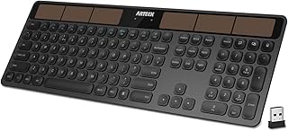 Arteck Solar Wireless Keyboard Full Size Solar Recharging…