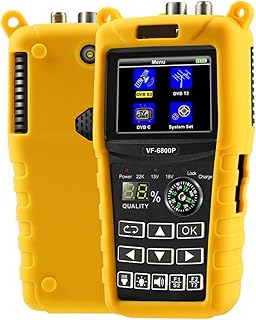 Compare KURKUR Digital Meters VF 6800P Finder DVBT2 DVBS2 DVBC MPEG4 Digital Sat Finder Meter 2.4 Inch LCD HD For TV Tuner at KSA Price