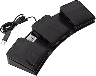 PUSOKEI USB Foot Pedal, Triple USB Foot Switch…