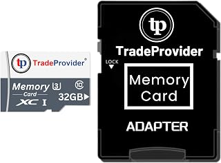 Compare TradeProvider TF Memory Card, Up to 140MBs Read Speed, A1, C10, U3, V30, 4K Video Recording, for Smartphones Drones Tablets Dash Security Cameras Adapter and 32GB at KSA Price