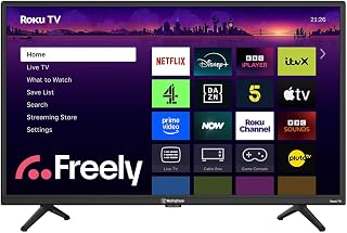 Compare Westinghouse 32 Inch Freely TV Smart Roku OS  Dolby Digital HDR10, Netflix, Apple TV+, BBC iPlayer,，HDMI, USB Ideal Small TVs for Bedroom, Lounge or Kitchen at KSA Price