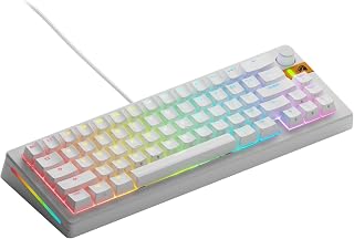 Compare Glorious Gaming  GMMK 3 HE Rapid Trigger Keyboard, Hall Effect, 8K Polling Rate, MX Mechanical & Magnetic Switches, Hotswappable 65% Keyboard, Modular Gasket System, Doubleshot PBT keycaps White at KSA Price